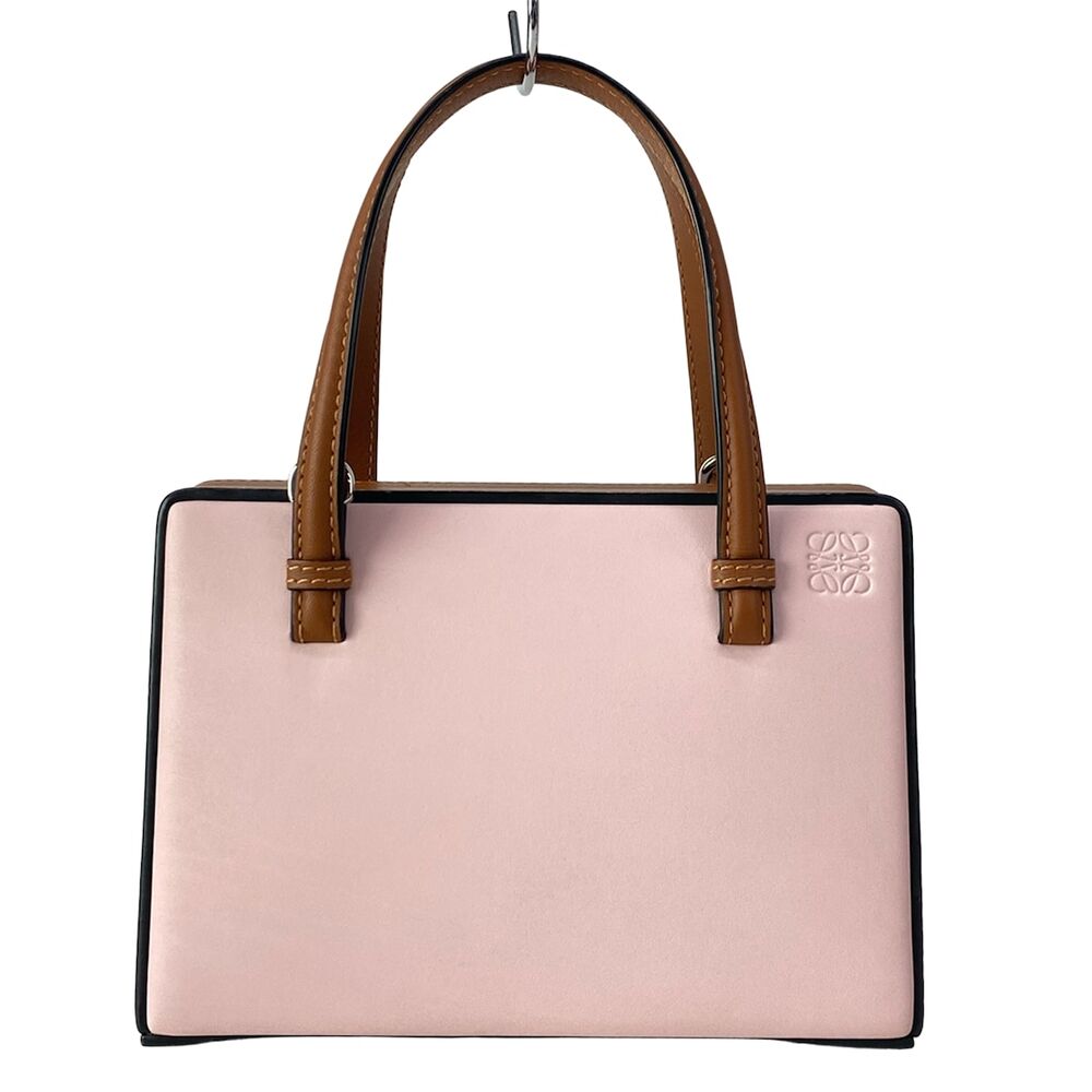 Loewe Postal Handbag 309.56BW85 Pink Dark Brown